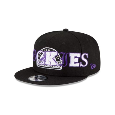 Colorado Rockies Gorra | New Era MLB Mixed Font 9fifty Snapback Cap Mexico - Negros